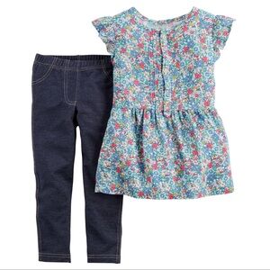 Carter's baby-girls 2 Piece Floral Set